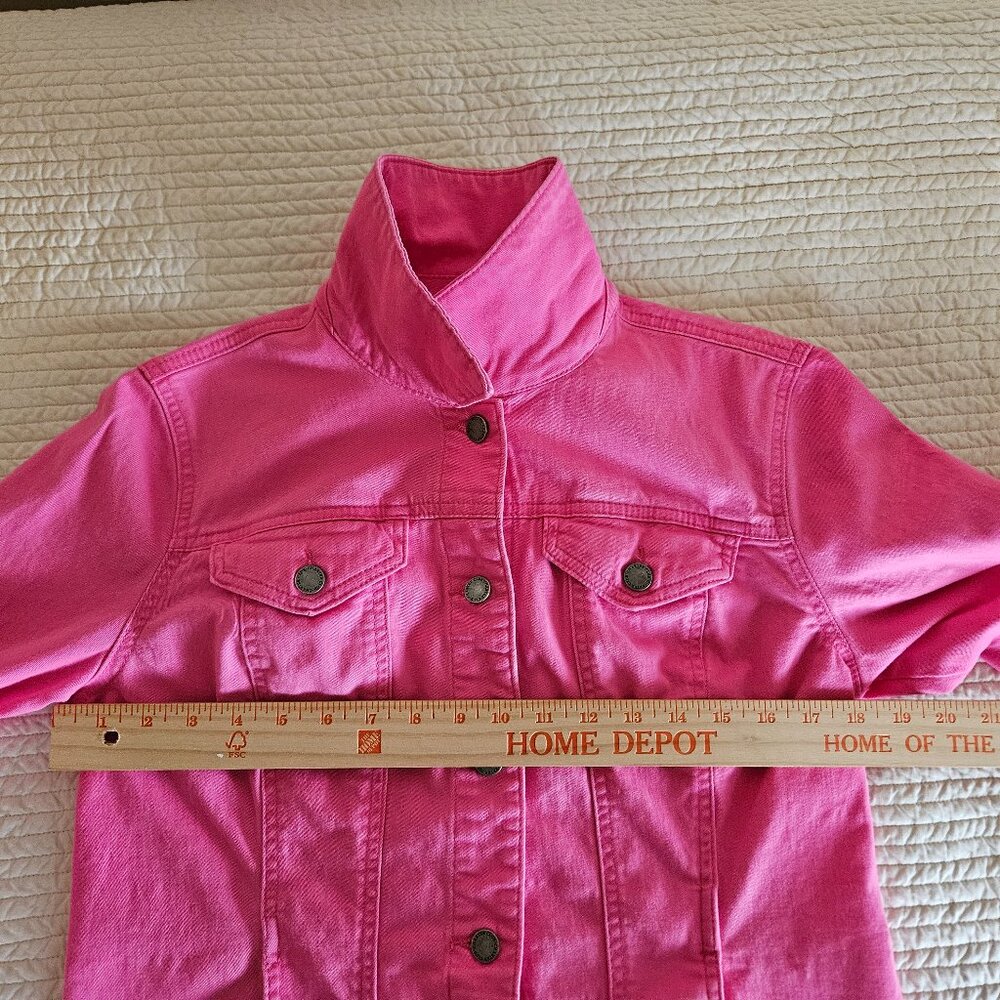 Women's Pink Jean Jacket - Size S - Picture 10 of 16